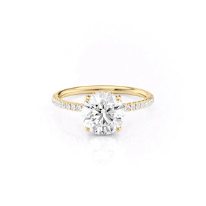 The Low Profile Kamellie Set With A 3 Carat Round Lab Diamond