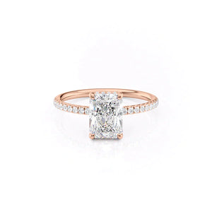 The Low Profile Kamellie Set With A 1 Carat Radiant Moissanite