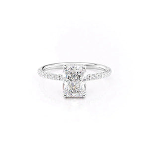 The Low Profile Kamellie Set With A 2 Carat Radiant Lab Diamond