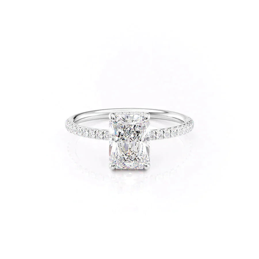 The Low Profile Kamellie Set With A 3 Carat Radiant Lab Diamond