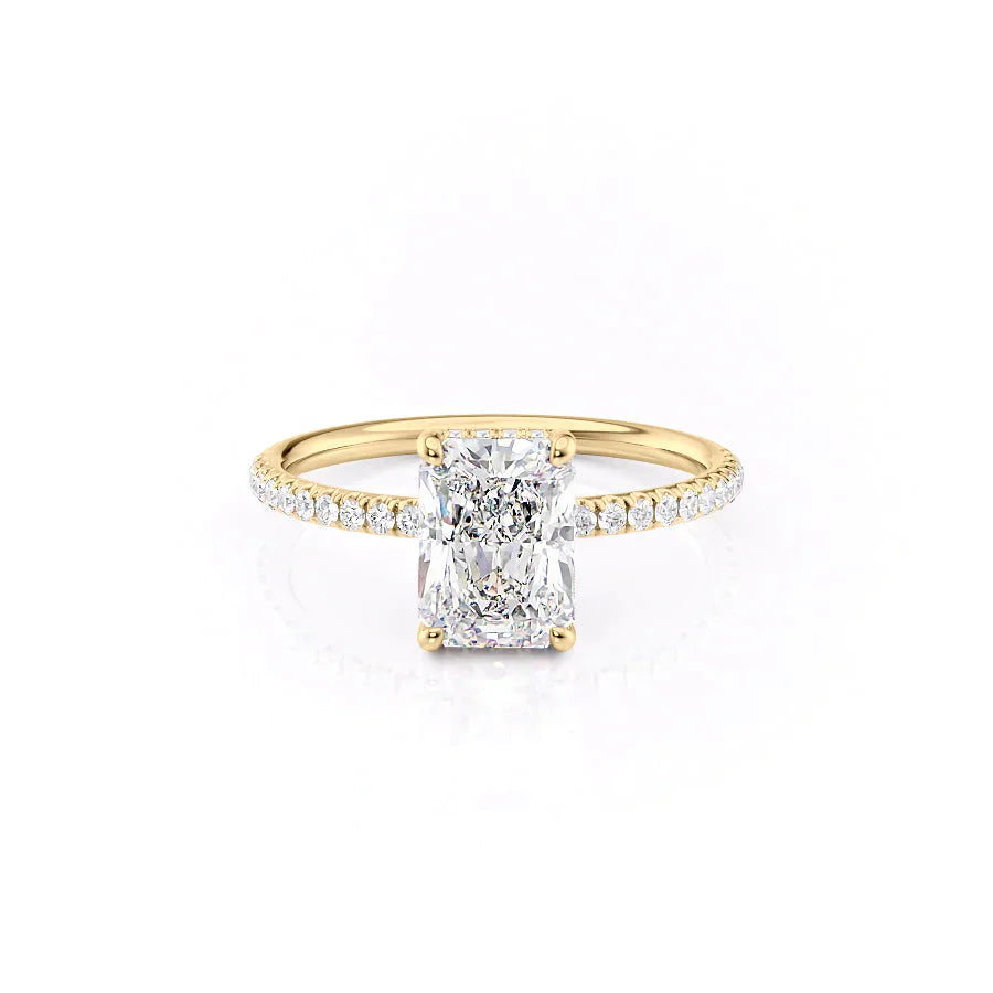 The Low Profile Kamellie Set With A 1.5 Carat Radiant Lab Diamond