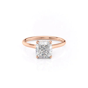 The Ellie Set With A 3 Carat Cushion Moissanite