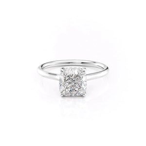The Ellie Set With A 2.5 Carat Cushion Moissanite