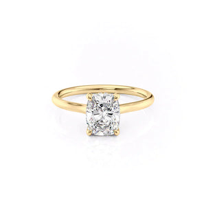 The Ellie Set With A 1 Carat Elongated Cushion Lab Diamond