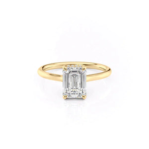 The Ellie Set With A 2.5 Carat Emerald Moissanite