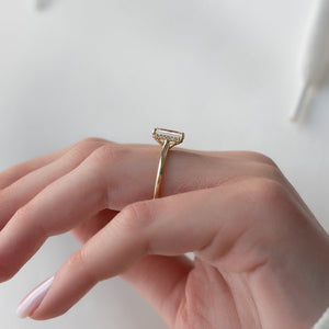 The Ellie Set With A Emerald Lab Diamond