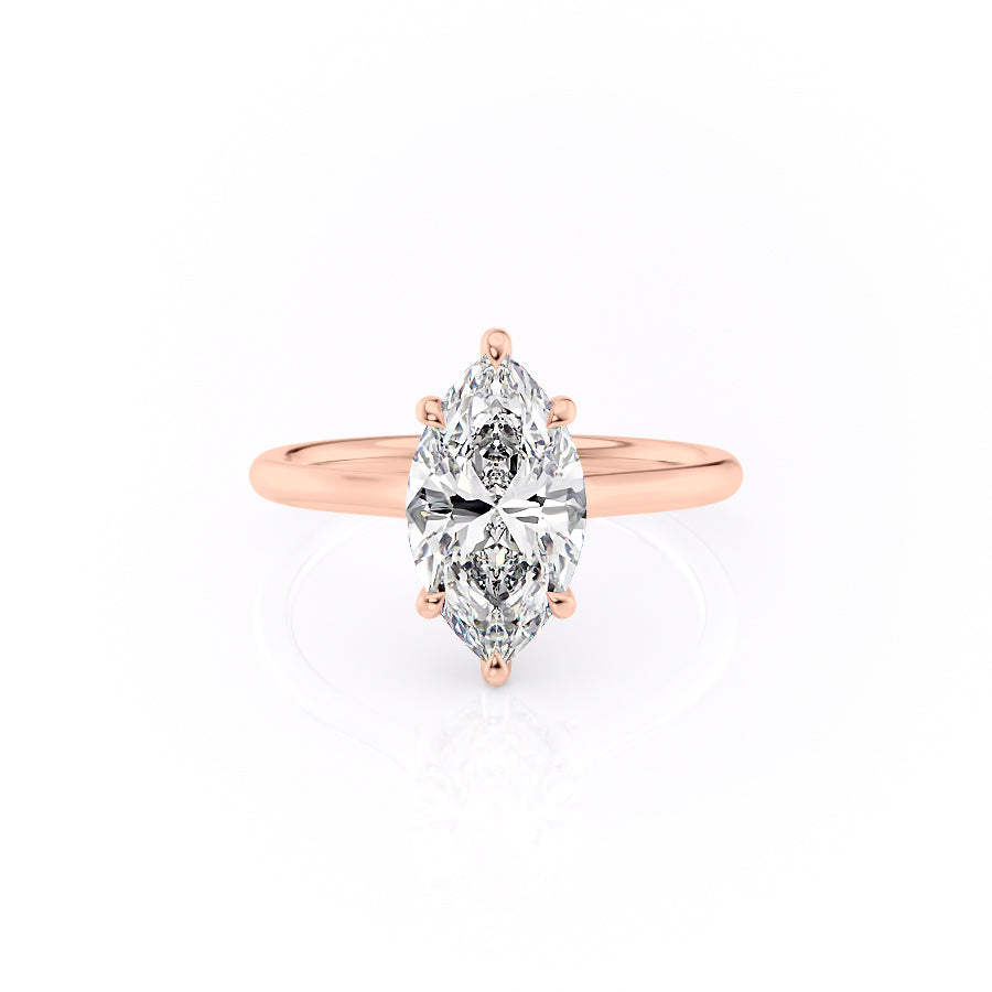 The Ellie Set With A 1 Carat Marquise Moissanite