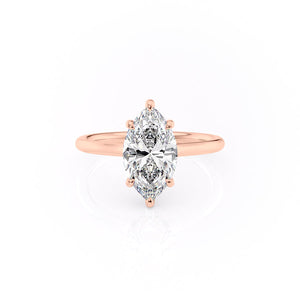 The Ellie Set With A 3 Carat Marquise Moissanite