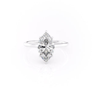 The Ellie Set With A 3 Carat Marquise Moissanite