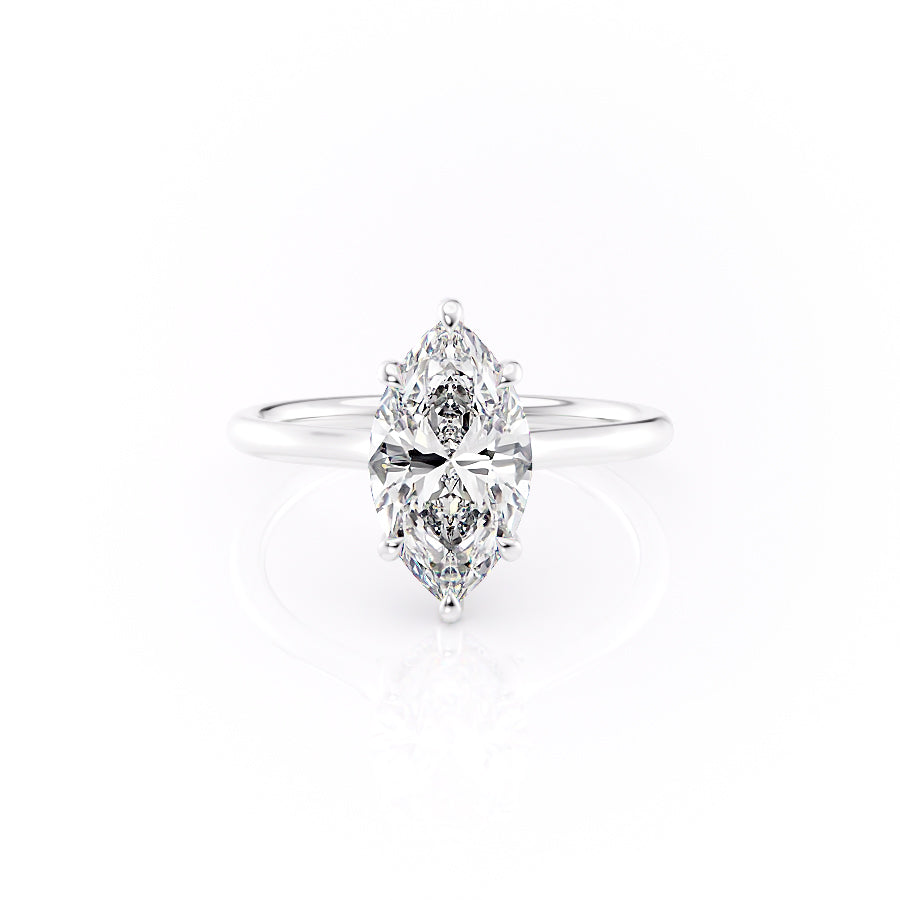 The Ellie Set With A 2 Carat Marquise Moissanite