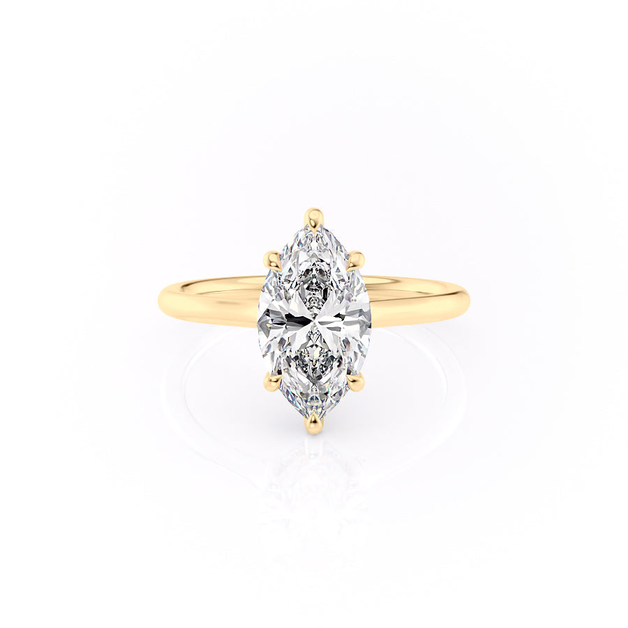 The Ellie Set With A 2 Carat Marquise Moissanite