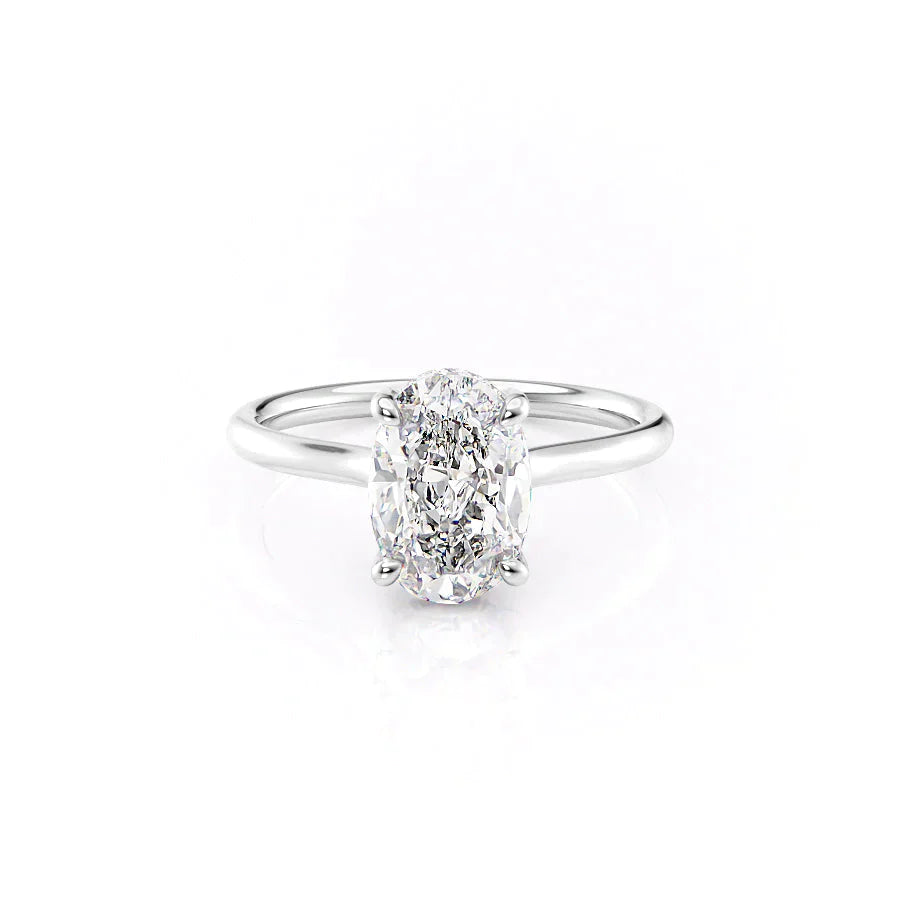 The Ellie Set With A 1.5 Carat Oval Moissanite