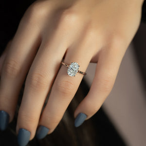 The Ellie Set With A 2 Carat Oval Lab Diamond