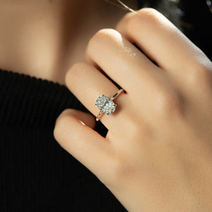 The Ellie Set With A Oval Lab Diamond