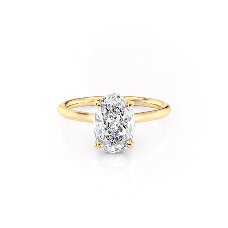 The Ellie Set With A 1.5 Carat Oval Lab Diamond