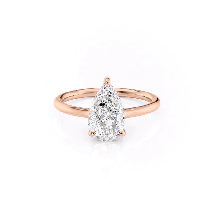 The Ellie Set With A 5 Carat Pear Moissanite