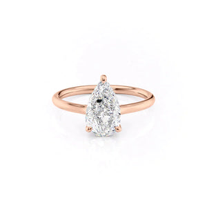 The Ellie Set With A 5 Carat Pear Moissanite
