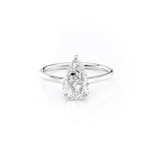 The Ellie Set With A 1 Carat Pear Moissanite