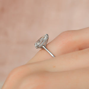 The Ellie Set With A 3 Carat Pear Lab Diamond