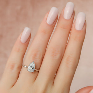 The Ellie Set With A 3 Carat Pear Lab Diamond