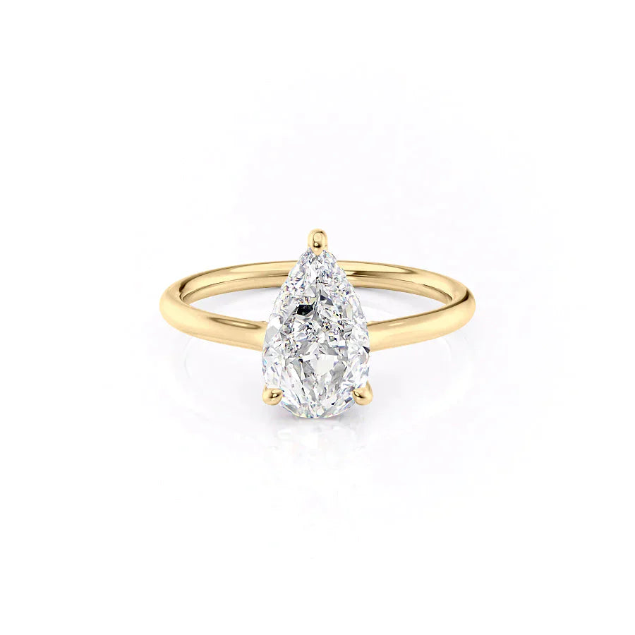 The Ellie Set With A 2.5 Carat Pear Moissanite