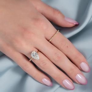 The Ellie Set With A Pear Moissanite
