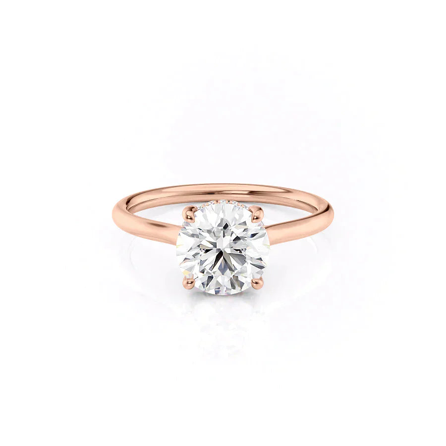 The Ellie Set With A 5 Carat Round Moissanite