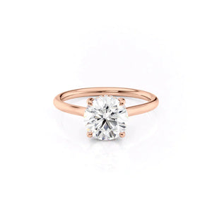 The Ellie Set With A 5 Carat Round Moissanite