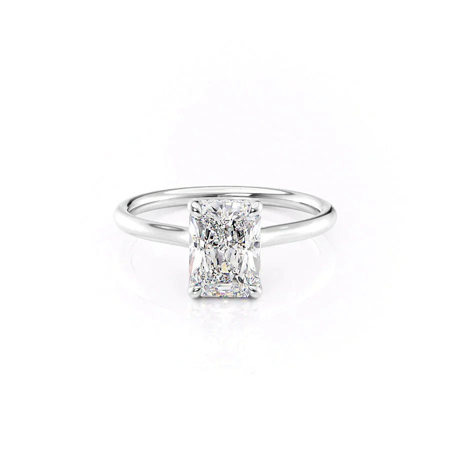 The Ellie Set With A 2 Carat Radiant Moissanite