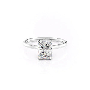 The Ellie Set With A 3 Carat Radiant Moissanite