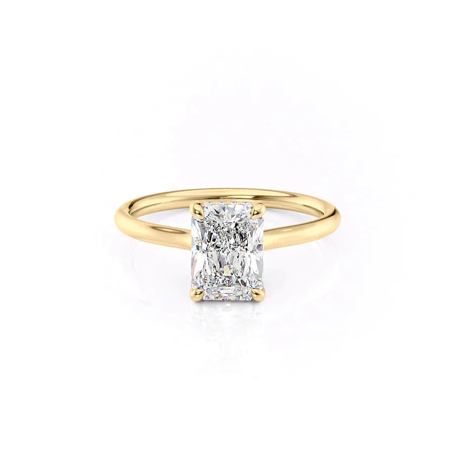 The Ellie Set With A 4.5 Carat Radiant Moissanite