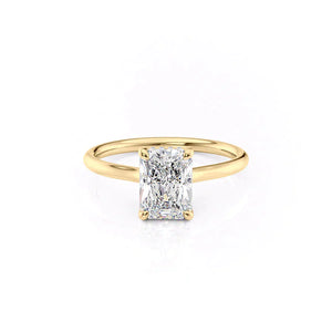 The Ellie Set With A 3 Carat Radiant Lab Diamond