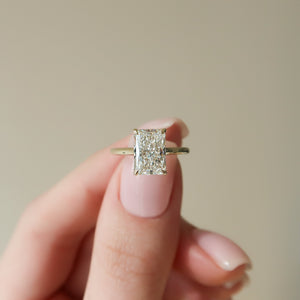 The Ellie Set With A 1.5 Carat Radiant Lab Diamond