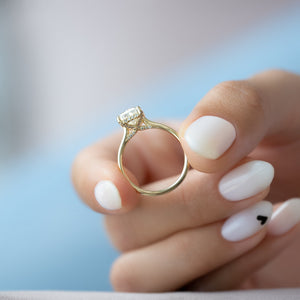 The Ellie Set With A 1.5 Carat Radiant Lab Diamond