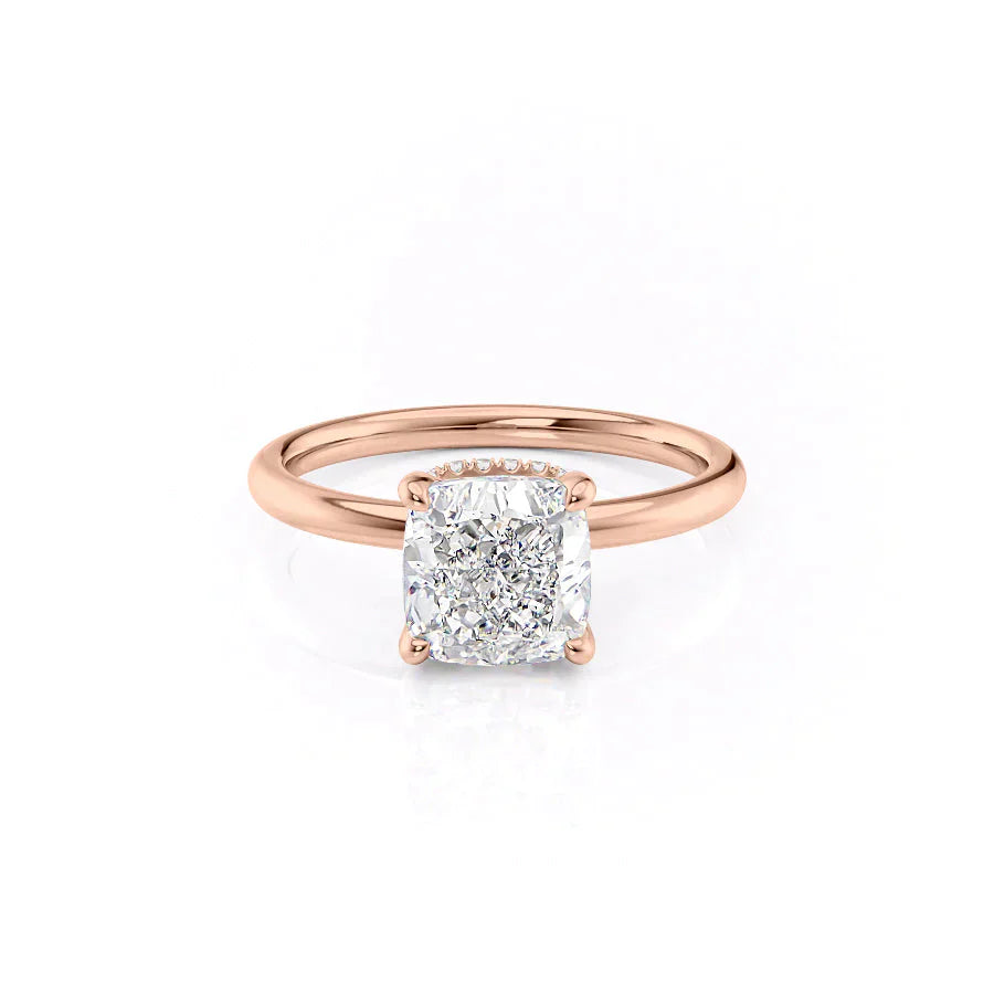 The Alex Set With A 4 Carat Cushion Moissanite