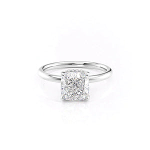 The Alex Set With A 4 Carat Cushion Moissanite
