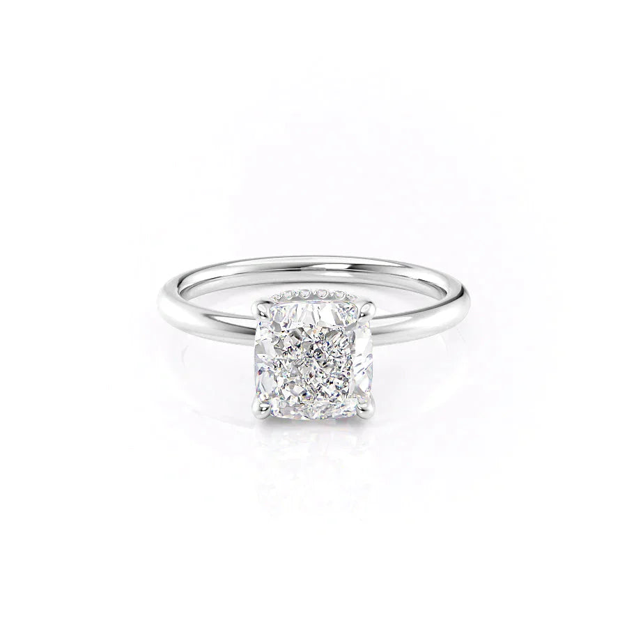 The Alex Set With A 1.5 Carat Cushion Lab Diamond