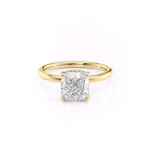The Alex Set With A 3 Carat Cushion Moissanite