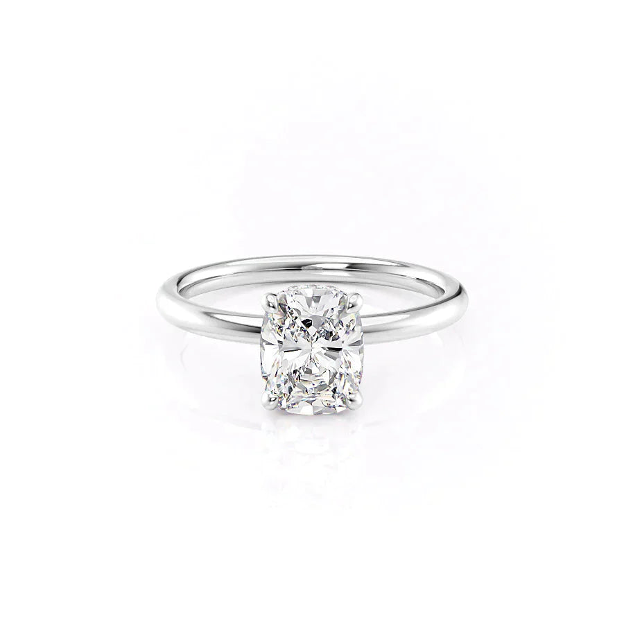 The Alex Set With A 1.5 Carat Elongated Cushion Lab Diamond