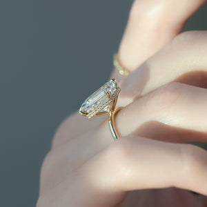 The Alex Set With A 5 Carat Emerald Moissanite