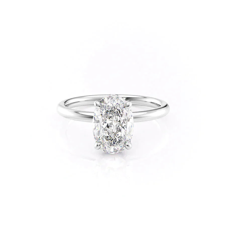 The Alex Set With A 1 Carat Oval Lab Diamond