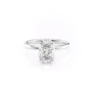 The Alex Set With A 3 Carat Oval Moissanite