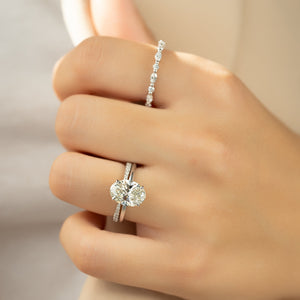 The Alex Set With A 2.5 Carat Oval Lab Diamond