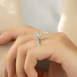 The Alex Set With A 2.5 Carat Oval Lab Diamond