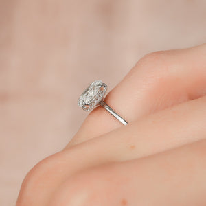 The Alex Set With A 2.5 Carat Oval Lab Diamond