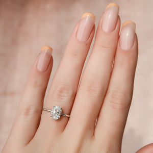The Alex Set With A 2.5 Carat Oval Lab Diamond