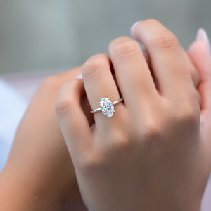 The Alex Set With A 2.5 Carat Oval Lab Diamond