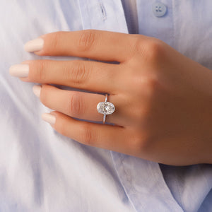 The Alex Set With A 2.5 Carat Oval Lab Diamond