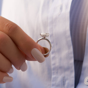 The Alex Set With A 2.5 Carat Oval Lab Diamond
