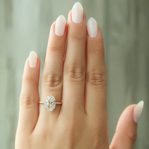 The Alex Set With A 2.5 Carat Oval Lab Diamond